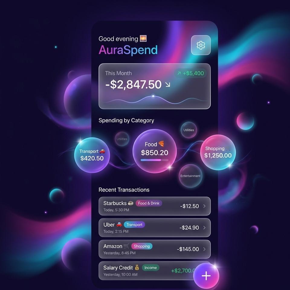 AuraSpend Aurora Dashboard Showcase